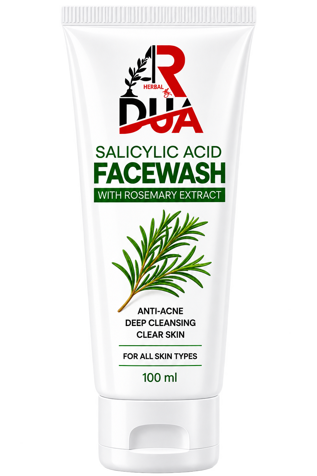 Salicylic Acid Facewash with Rosemary Extract 100 ml | Anti Acne Treatment Face wash | Best Face wash for Pimples & Acne | For Deep Cleansing