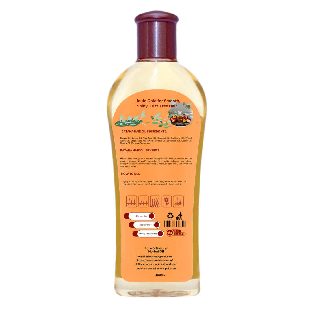 Batana Hair Oil 100 ml | For Hair Growth, Strength & Shine | Deeply Nourishes Dry & Damaged Hair
