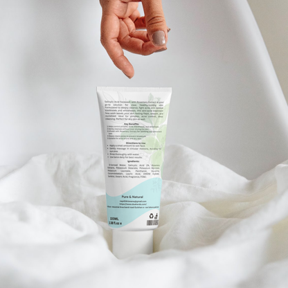 Salicylic Acid Facewash with Rosemary Extract 100 ml | Anti Acne Treatment Face wash | Best Face wash for Pimples & Acne | For Deep Cleansing