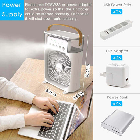Large USB Mist Cooling Fan At 20% Off | Best For House wifes,Officer works