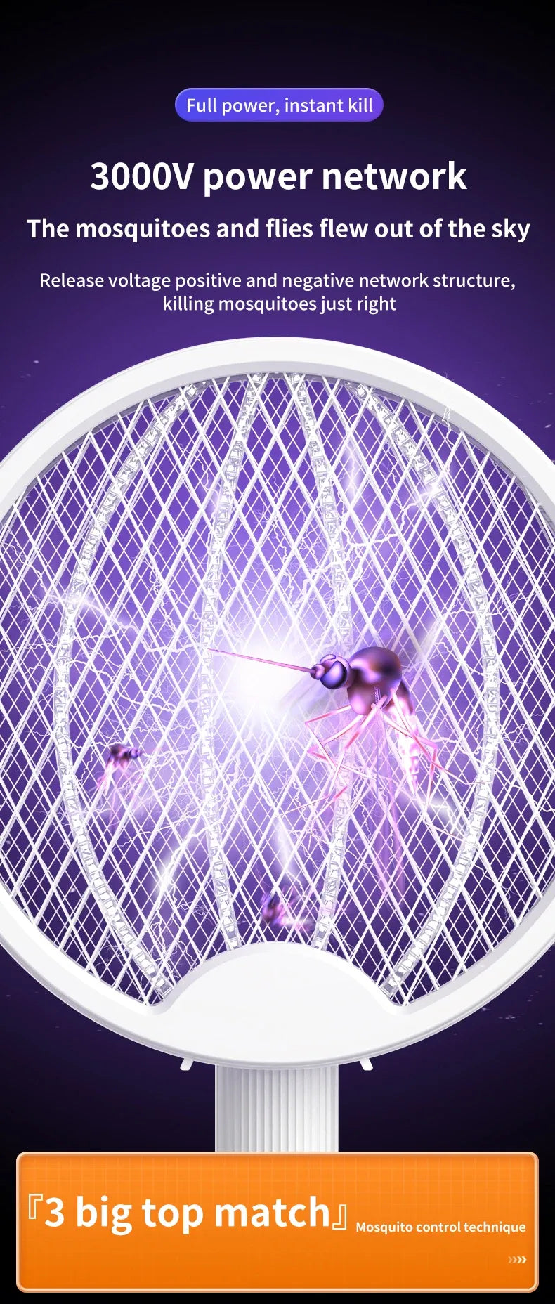 Foldable Electric Mosquito Killer with UV Light